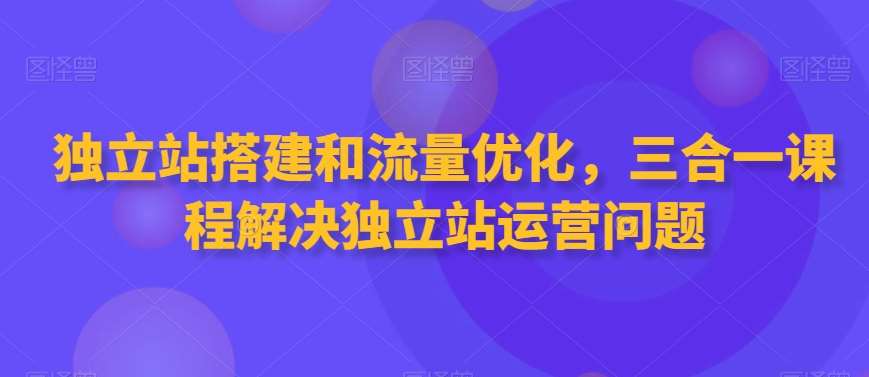 独立站搭建和流量优化，三合一课程解决独立站运营问题-来缘阁