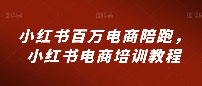 小红书百万电商陪跑，小红书电商培训教程-来缘阁