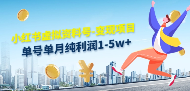 虚拟资料号变现项目，单月单号纯利润1W实操玩法分享-来缘阁