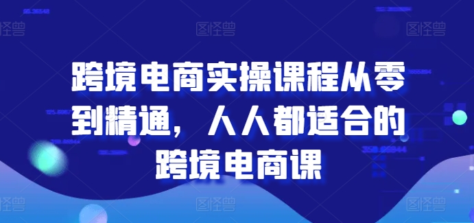 跨境电商实操课程从零到精通，人人都适合的跨境电商课-来缘阁