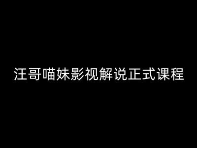 汪哥影视解说正式课程：剪映/PR教学/视解说剪辑5大黄金法则/全流程剪辑7把利器等等-来缘阁