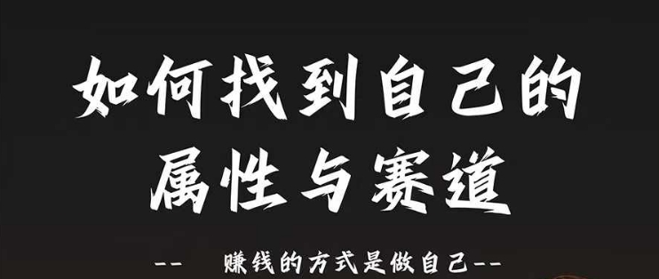 赛道和属性2.0：如何找到自己的属性与赛道，赚钱的方式是做自己-来缘阁