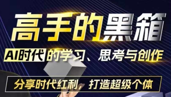 高手的黑箱：AI时代学习、思考与创作-分红时代红利，打造超级个体-来缘阁
