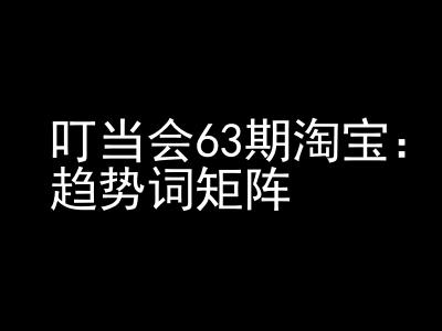 《淘宝天猫打爆班》原创高阶技术第63期，趋势词矩阵技术和玩法-来缘阁