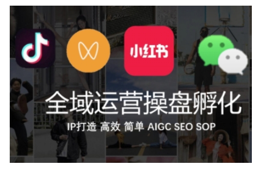 全域运营操盘(抖音+私域+小红书)，IP打造高效简单-来缘阁