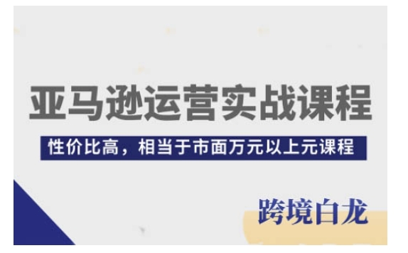 亚马逊运营实战课程，亚马逊从入门到精通，性价比高，相当于市面万元以上元课程-来缘阁