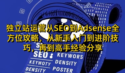 独立站运营从SEO到Adsense全方位攻略，从新手入门到进阶技巧，再到高手经验分享-来缘阁