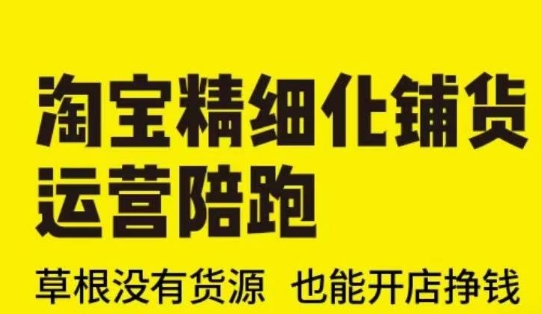 淘宝精细化铺货运营陪跑(部分更新至2025)，草根没有货源 也能开店挣钱-来缘阁
