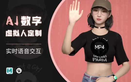 Ai数字人虚拟(智能体)实时语音交互特训营，​自行定制超写实角色AI数字人交互技术-来缘阁