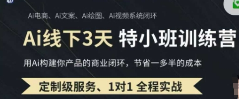 AI实操培训第20-21期线下，0基础保姆级教程，3月最新整理，企业获客、降本增效、打造超级个体-来缘阁