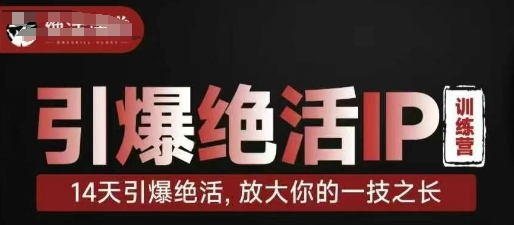 引爆绝活IP训练营，14天引爆绝活，放大你的一技之长-来缘阁