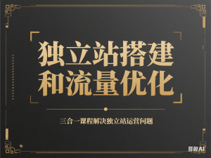 独立站搭建和流量优化，三合一课程解决独立站运营问题-来缘阁