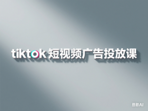 Ads视频投放课，tiktok短视频广告投放课-来缘阁