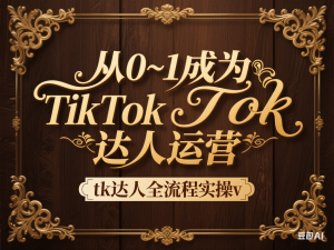 从0~1成为TikTok达人运营，tk达人全流程实操-来缘阁