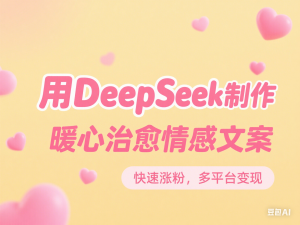 用DeepSeek制作暖心治愈情感文案，快速涨粉，多平台变现-来缘阁