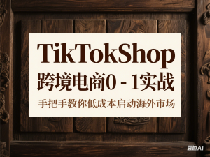 图片[1]-TikTokShop跨境电商0-1实战，手把手教你低成本启动海外市场-来缘阁