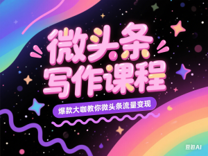微头条写作课程，爆款大咖教你微头条流量变现-来缘阁