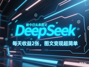 DeepSeek做今日头条图文，每天收益2张，图文变现超简单-来缘阁