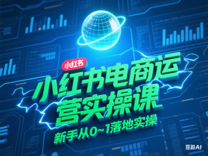 小红书电商运营实操课，​新手从0~1落地实操-来缘阁