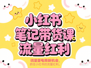 小红书笔记带货课流量电商新机会，抓住小红书的流量红利-来缘阁