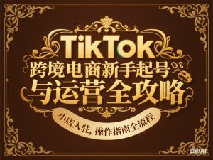 TikTok跨境电商新手起号与运营全攻略，0基础做跨境电商TIKTOK新手起号，小店入驻，操作指南全流程-来缘阁