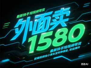 图片[1]-外面卖1580最新快手短视频带货，剪辑视频挂小黄车发布挣佣金，收益爆炸-来缘阁