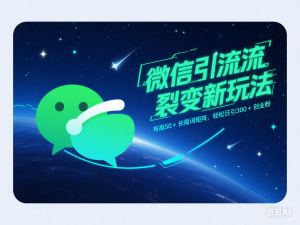 微信引流裂变新玩法：布局50+长尾词矩阵，轻松日引300+创业粉-来缘阁
