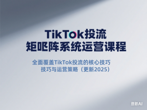 图片[1]-TikTok投流矩阵系统运营课程，全面覆盖TikTok投流的核心技巧与运营策略（更新2025）-来缘阁