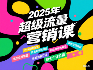 2025年超级流量营销课，IP+AI搞定生意，开启AI增收路径 直击业绩难题 拆解流量打法 放大个体价值-来缘阁