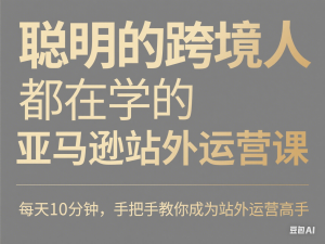 聪明的跨境人都在学的亚马逊站外运营课，每天10分钟，手把手教你成为站外运营高手-来缘阁