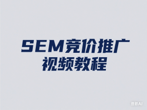 SEM竞价推广视频教程，SEM竞价推广0-1搭建流程-来缘阁