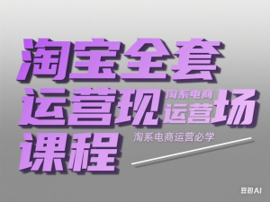 淘宝全套运营现场课程，淘系电商运营必学-来缘阁