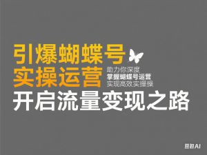 引爆蝴蝶号实操运营，助力你深度掌握蝴蝶号运营，实现高效实操，开启流量变现之路-来缘阁