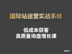 国际站运营实战系统：低成本获客，高质量询盘增长课-来缘阁