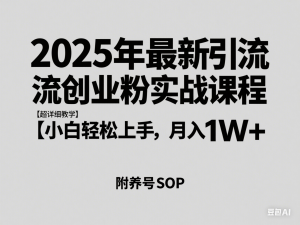 2025年最新小红书引流创业粉实战课程【超详细教学】小白轻松上手，月入1W+，附小红书养号SOP-来缘阁