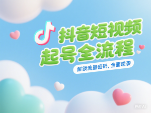 抖音短视频起号全流程，解锁流量密码，全面逆袭-来缘阁