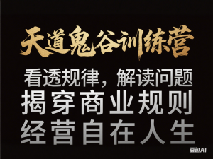 天道鬼谷训练营，看透规律，解读问题，揭穿商业规则，经营自在人生-来缘阁