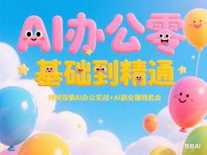 AI办公零基础到精通，持续探索AI办公实战+AI副业赚钱机会-来缘阁