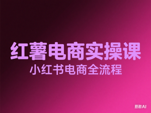 红薯电商实操课，小红书电商全流程-来缘阁