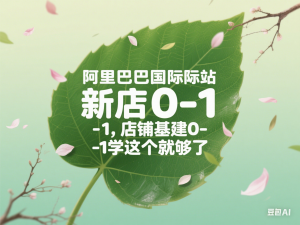 阿里巴巴国际站新店0-1，店铺基建0-1学这个就够了-来缘阁