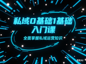 私域0基础入门课，全面掌握私域运营知识-来缘阁