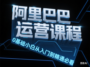 阿里巴巴运营课程，0基础小白从入门到精通必看-来缘阁