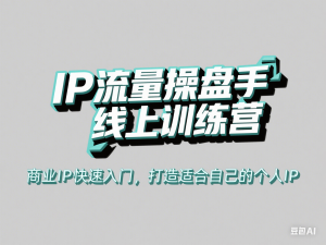 IP流量操盘手线上训练营，商业IP快速入门，打造适合自己的个人IP-来缘阁