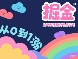 掘金小红书，小红书从0到1涨粉变现全攻略-来缘阁
