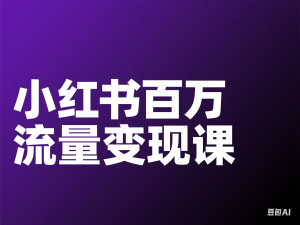 小红书百万流量变现课，小红书电商教程下载-来缘阁