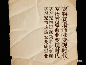 宠物赛道商业变现时代，学习宠物短视频带货变现，将宠物热爱变成事业-来缘阁