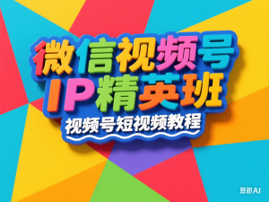微信视频号IP精英班-视频号短视频教程-来缘阁