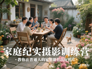 家庭纪实摄影训练营，教你在普通人的家里能拍出好照片-来缘阁