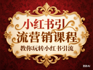 小红书引流营销课程，教你玩转小红书引流-来缘阁