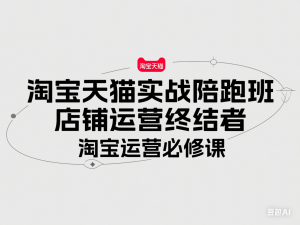 淘宝天猫实战陪跑班，店铺运营终结者，淘宝运营必修课-来缘阁
